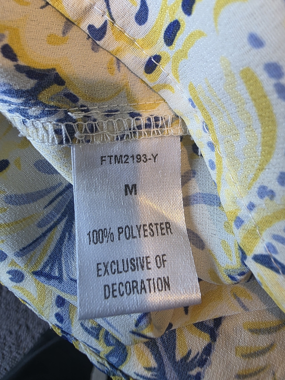 THML Yellow Floral Ruffle Sleeve Blouse - Picture 5 of 5